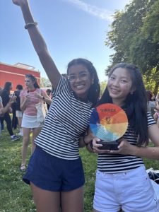 Maira Srivastava ‘28 (left) and fellow choir member (right) holding
their Trophy from the European Choir Games. Photo Provided by Maira Srivastava ‘28.
