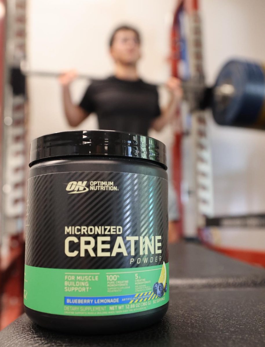 Rocco Vitale '26 loads up a 500 pound squat after taking creatine.