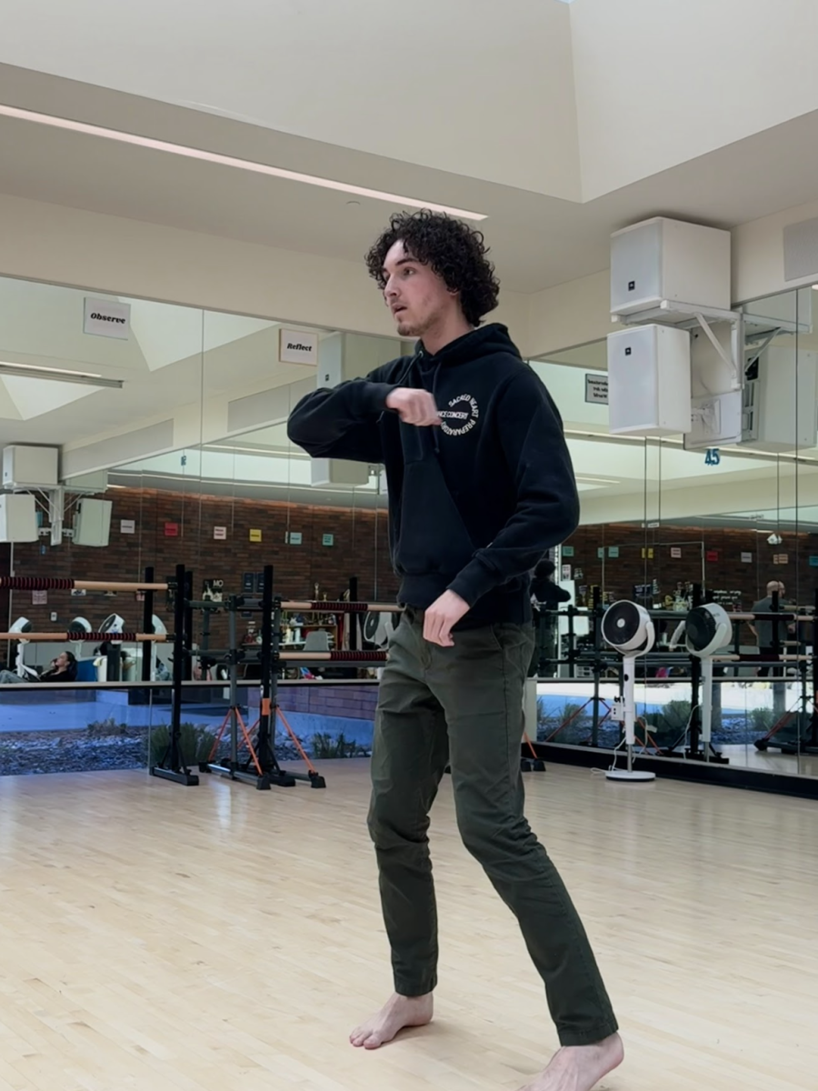 Bennett Sweeney ‘27 practicing in the dance studio // Provided by Emily Xiao ‘26 for The Heartbeat